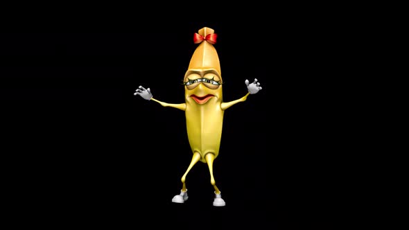 ms. Banana - Looped Dance with Alpha Channel and Shadow alt
