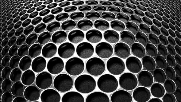 Seamless animation of the infinite circular shaped speaker grill. Loopable. HD alt