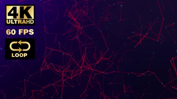 Plexus Abstract Background Network connections 4K 60 fps Looped 