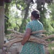 Indian Village Woman Carries Fire Wood 2 - VideoHive Item for Sale