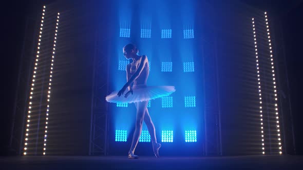 Creative Female Choreographer Setting a Ballet Performance, Dancing and Doing Various Moves alt