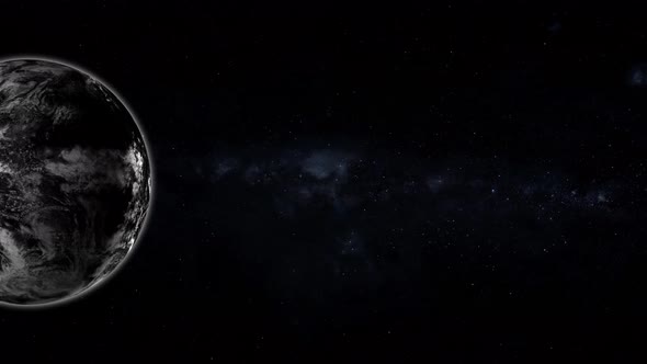 Dark High Contrast Planet Earth Rendered animation background. Vd 1135
