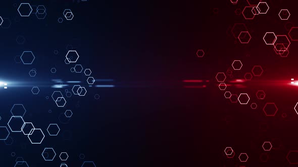 Blue Red Particles Background