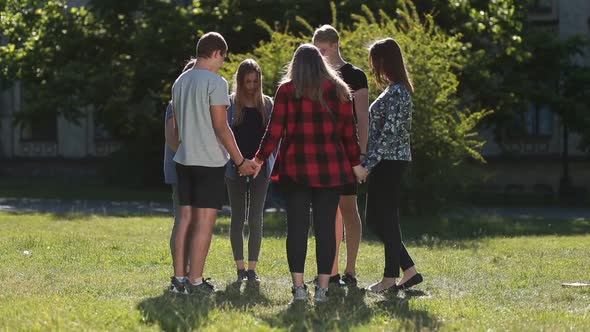 Group of Christian Students Showing Unity alt