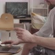Man with Prosthetic Leg Paying Bills Online at Home - VideoHive Item for Sale