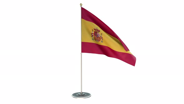 Spain Office Small Flag Pole