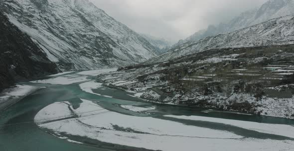 Hussaini bridge Pakistan-: Unidentified Pakistanis cross hussaini bridge in Hussaini village,Gilgit alt