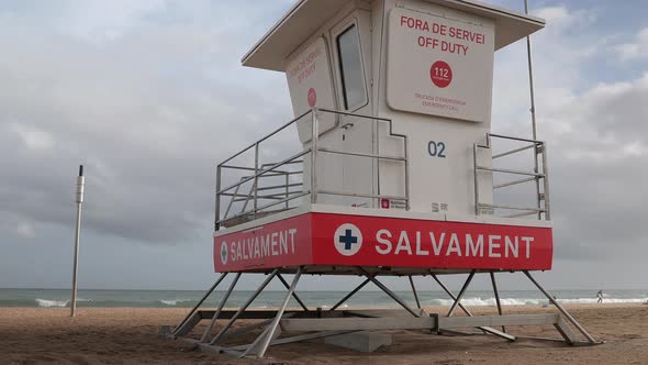 Lifeguard Tower on Barcelona Beach alt