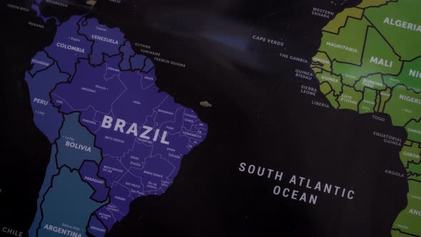South America On World Map alt