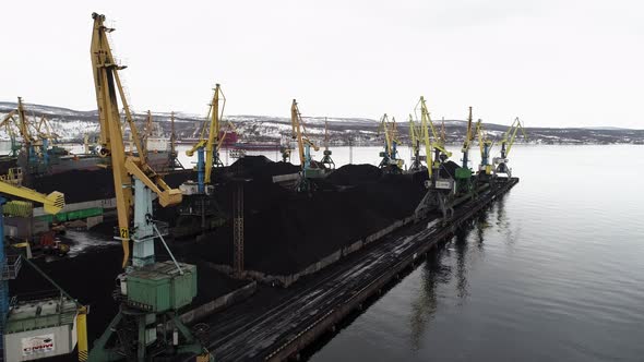 Port Filled with Coal Waiting for Ships to Start Loading