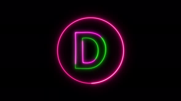 Glowing neon font. pink and green color glowing neon letter.  Vd 1304