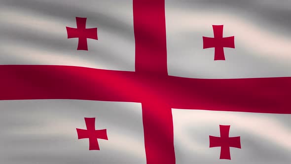 Georgia Windy Flag Background 4K alt