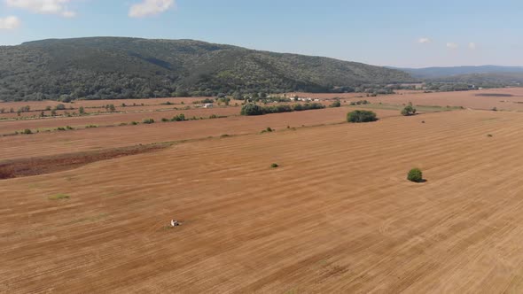 Aerial footage of the beautiful small town and seaside resort of Obzor in Bulgaria alt
