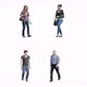 4K alpha channel,3D people walking on transparency background - VideoHive Item for Sale