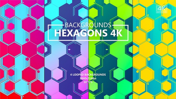 Hexagons Geometric Gradient Backgrounds alt