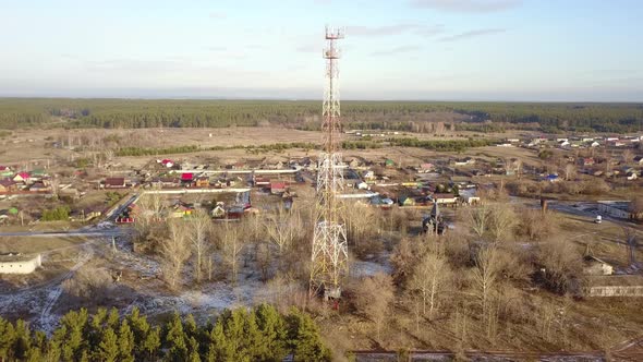 Cellular Tower In Village