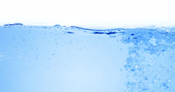 Many Bubbles in Water Close Up Abstract Water Wave with Bubbles in Slow Motion alt