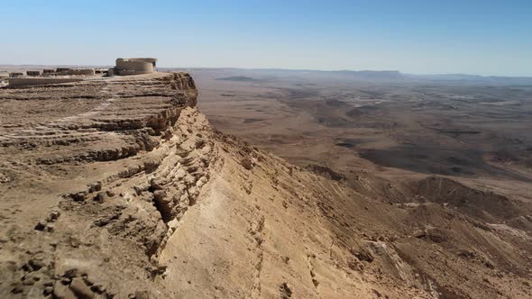 The View of the Maktesh Ramon Crater From the Northern Rim Near the City of Mitzpe Ramon