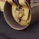 A Large Yellow Steamroller Flatten Hot Asphalt. Builds A New Road - VideoHive Item for Sale