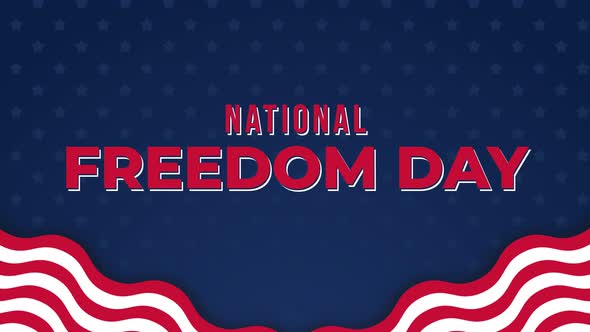 Dark background National Freedom Day in 4K