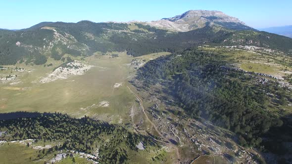 Dinara high mountain aerial view alt