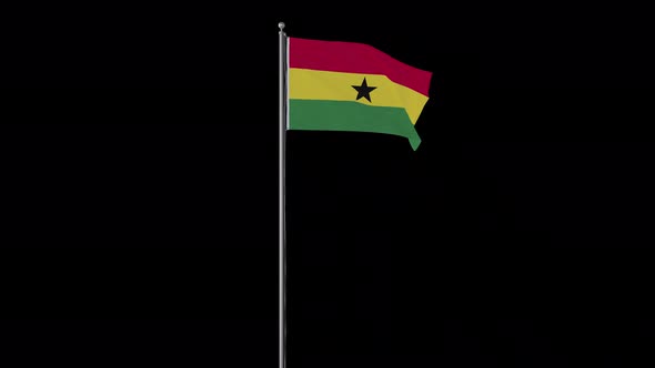 Ghana Flag Pole Loops With Alpha alt