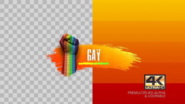 Gay Gender Sign Background Animation 4k