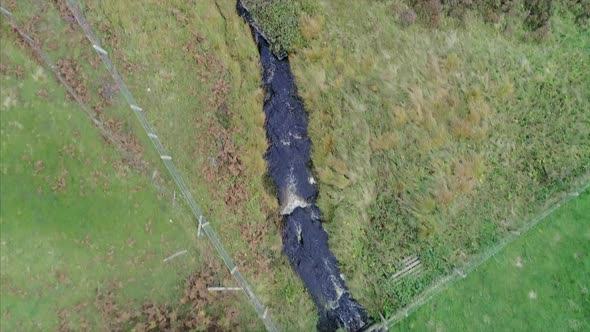 Top View of the Waterfall Over Oisgill Bay Near Neist Point Scotland alt