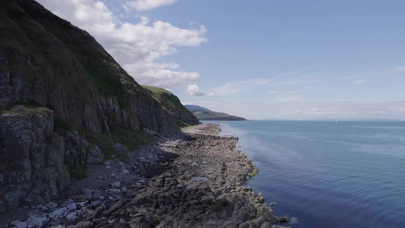 View of the Mountainous Scottish Landscape on the Holy Isle alt
