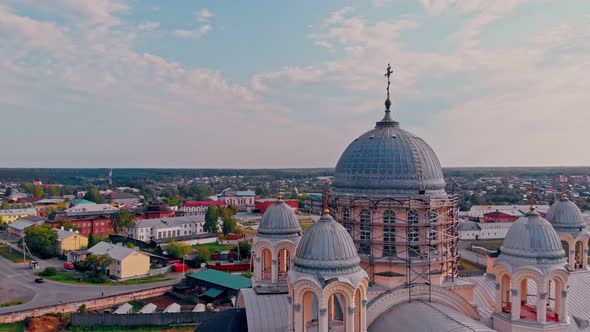 Christian Cathedral in a Small Town in Eastern Europe alt
