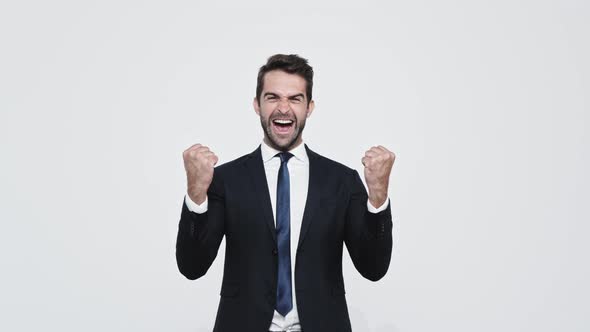 Cheering Businessman alt