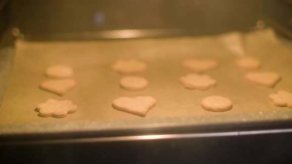 Cookies baking In Oven