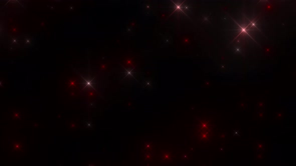 Flying Through Red Flashing Stars Loop Background