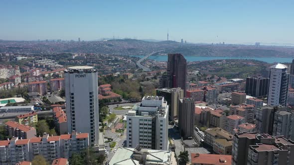 Panoramic Istanbul View and Bosphorus Bridge