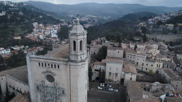 Girona Cathedral From Above By Stockhunter Videohive