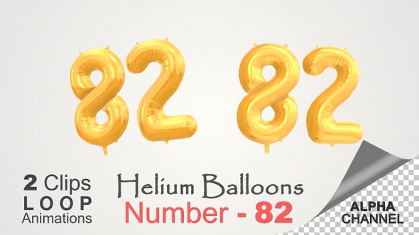 Celebration Helium Balloons With Number – 82