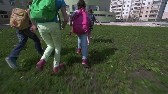 Hurrying to School Hurrying to School