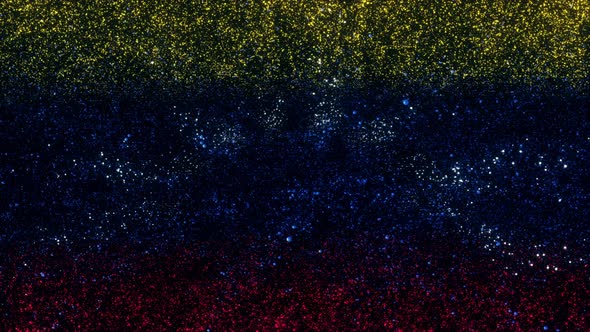 Venezuela Flag With Abstract Particles