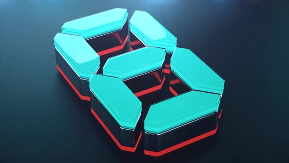 Digital 3d Countdown alt