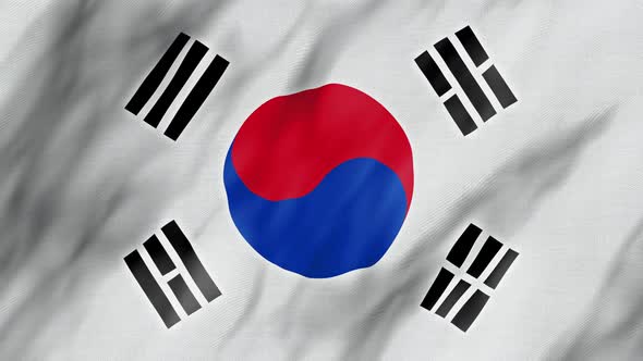 4k Flag of South Korea