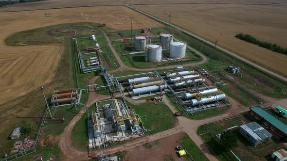 Aerial Flying Over of Fuel and Crude Oil Storage Facilities
