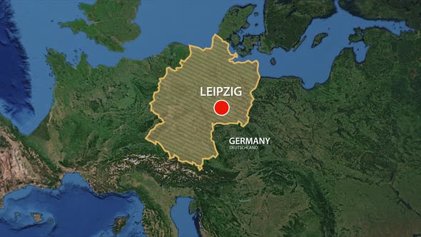 Geolocation of the city of Leipzig on the map