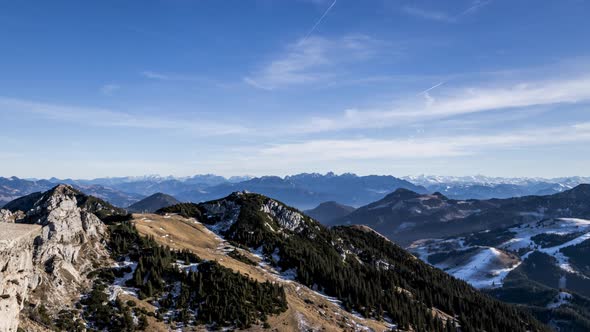 4k Panning timelapse of the Bavarian Alps, Wendelstein region, Germany, Part 1/3