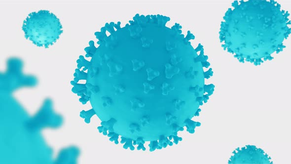 Coronavirus Turquoise and White Background - Ver1