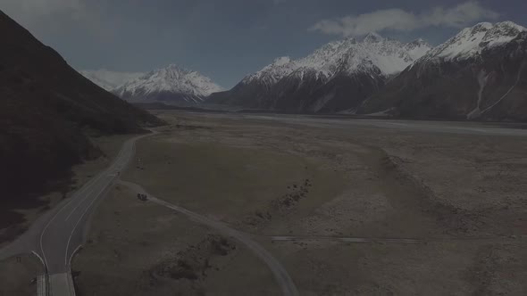 Southern Alps road aerial