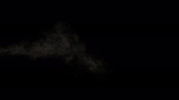 Water Vapor. White Jet of Vapour Steam Under Pressure on Black Background alt