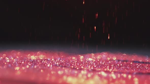 Pink Glitter on Black Background alt