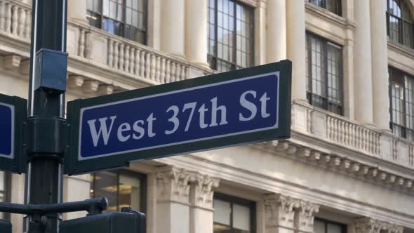 Fifth Avenue Street Sign in New York City, Stock Footage | VideoHive