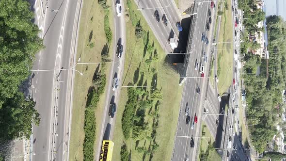 Kyiv, Ukraine Road junction Vertical video alt