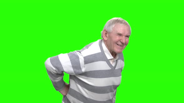 Old Man with Back Pain. alt